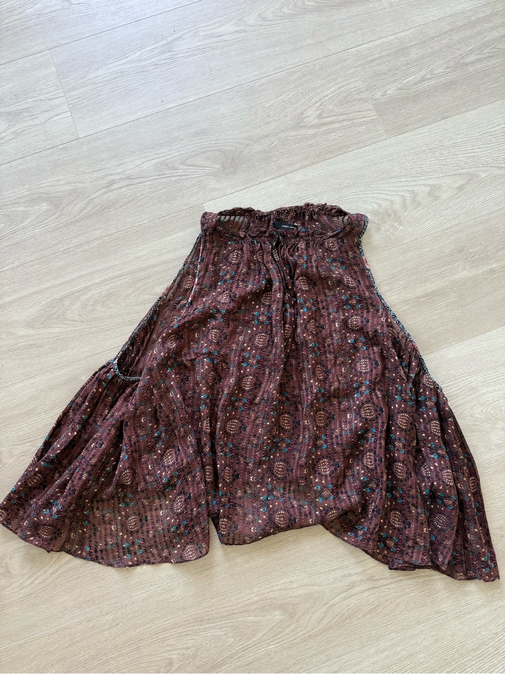 Isabel Marant Burgundy Printed Circle Shirt